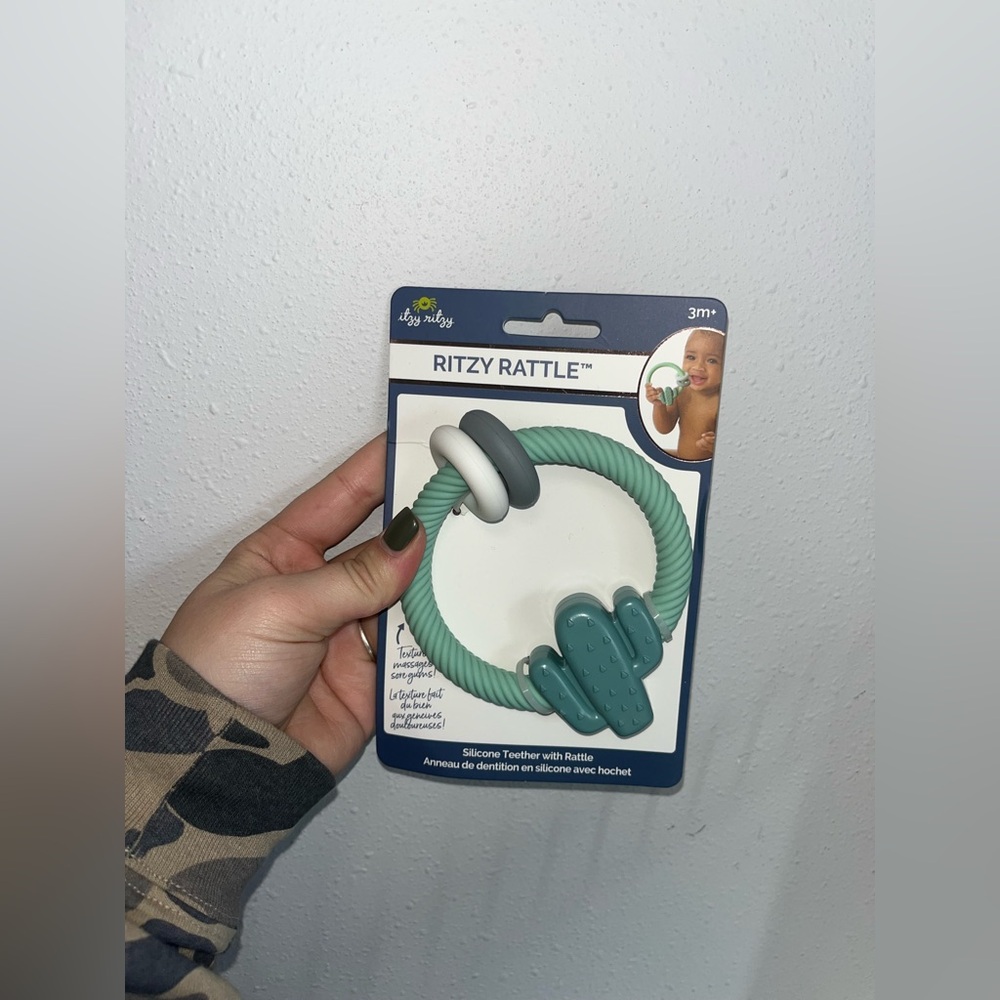 New Itzy Ritzy Cactus Rattle/Teether